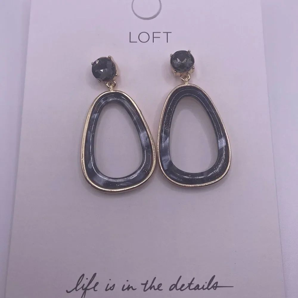Ann Taylor Loft Gray Drop Earrings
